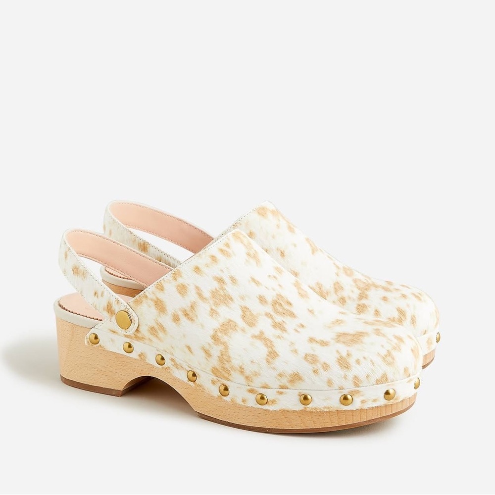 NEW J. Crew calf hair convertible clog Size 7.5